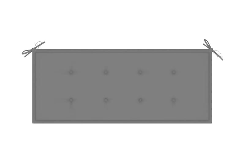 Hopfällbar trädgårdsbänk med dyna 118 cm bambu - Grå - Utemöbler - Utesoffor & bänkar - Trädgårdssoffa