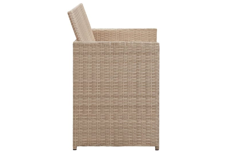 Trädgårdssoffa 2-sits med dynor konstrotting beige - Beige - Utemöbler - Utesoffor & bänkar - Loungesoffa