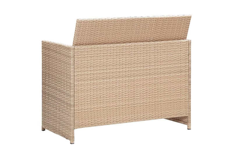 Trädgårdssoffa 2-sits med dynor konstrotting beige - Beige - Utemöbler - Utesoffor & bänkar - Loungesoffa