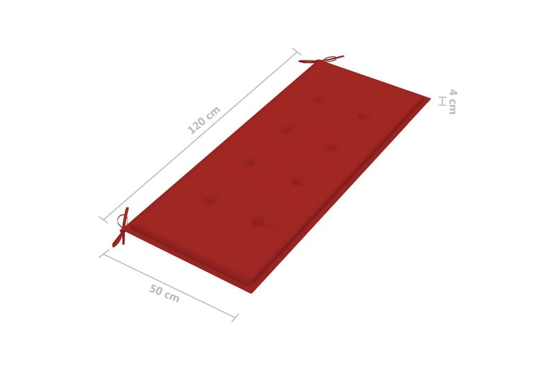 Trädgårdsbänk 2-sits med dyna 120 cm eukalyptusträ grå - Grå - Utemöbler - Utesoffor & bänkar - Trädgårdssoffa