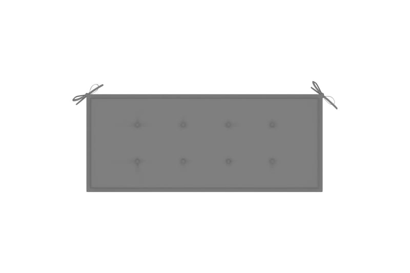 Trädgårdsbänk 2-sits med dyna 120 cm eukalyptusträ grå - Grå - Trädgårdssoffa