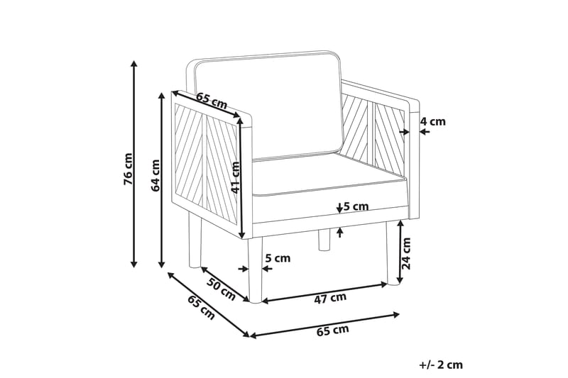 TAVIANO Utefåtölj Ljusbrun/Beige - Utemöbler - Utestolar & fåtöljer - Utefåtöljer & loungefåtöljer