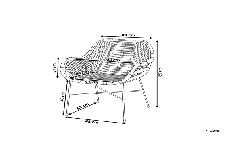 CANORA Trädgårdsstol 51 cm - Utemöbler - Utestolar & fåtöljer - Matstolar ute