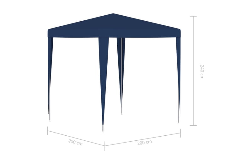 Partytält 2x2 m blå - Blå - Utemöbler - Utomhusförvaring - Trädgårdstält & förvaringstält - Partytält