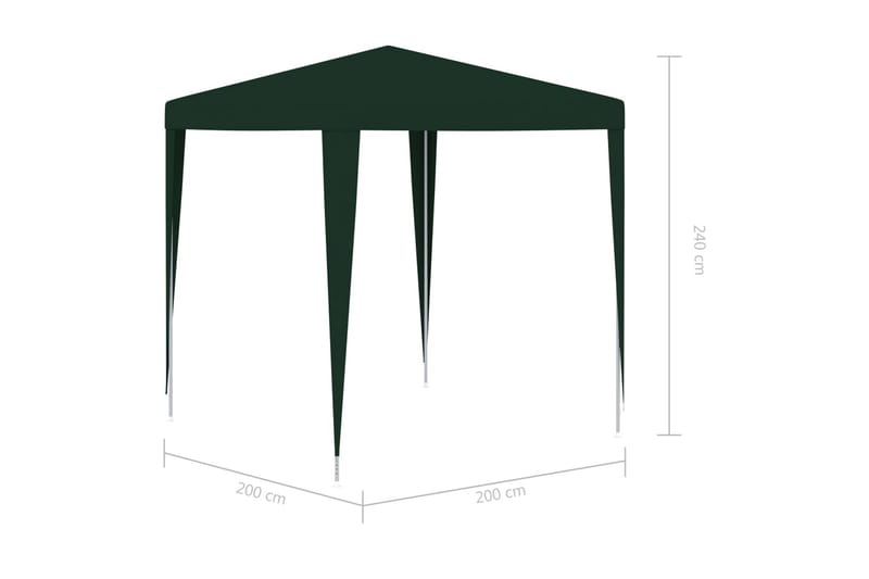 Partytält 2x2 m grön - Grön - Utemöbler - Utomhusförvaring - Trädgårdstält & förvaringstält - Partytält