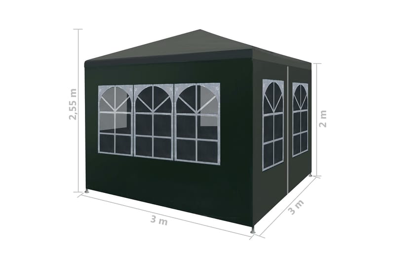 Partytält 3x3 m grön - Grön - Utemöbler - Utomhusförvaring - Trädgårdstält & förvaringstält - Partytält