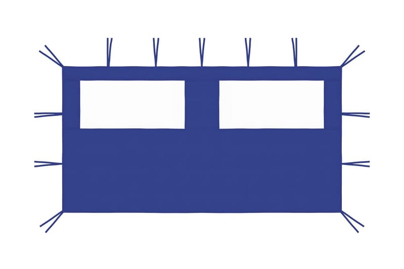Sidovägg med fönster till partytält 4x2 m blå - Blå - Utemöbler - Utomhusförvaring - Trädgårdstält & förvaringstält - Partytält