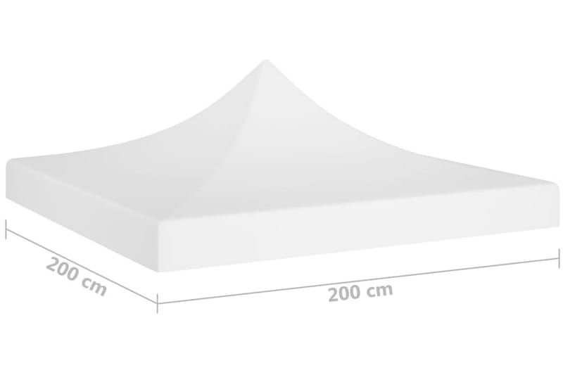Tak till partytält 2x2 m vit 270 g/m² - Vit - Utemöbler - Utomhusförvaring - Trädgårdstält & förvaringstält - Partytält