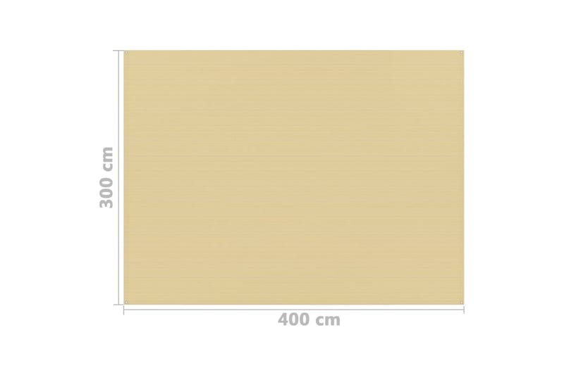 Tältmatta 300x400 cm beige - Beige - Utemöbler - Utomhusförvaring - Trädgårdstält & förvaringstält